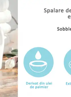 Detergent lichid de rufe pentru bebelusi Sobble de origine vegetala 1.5 l