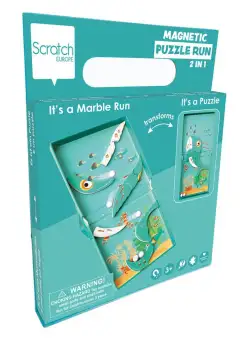 Puzzle magnetic Scratch, Balena, 9 piese