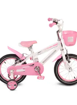 Bicicleta pentru copii cu cadru iluminat Moni Flash Roz 14 inch