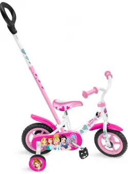 Bicicleta Stamp Disney Princess 10 inch cu bara de impins