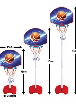Cos de baschet reglabil Footed Basketball Set