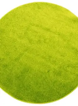 Covor monocrom rotund diametru 140 cm verde