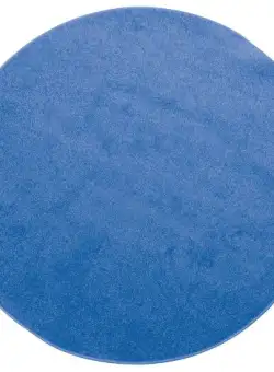Covor monocrom rotund diametru 60 cm albastru