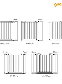 Extensie poarta de siguranta pentru copii Guardino 7 cm metal alb 700011