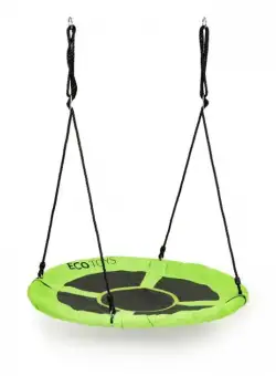 Leagan pentru copii Ecotoys rotund tip cuib de barza suspendat 110 cm MIR6001 verde
