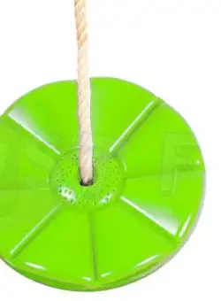 Leagan rotund din plastic cu funie reglabila Verde