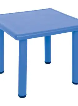 Masa patrata reglabila din plastic pentru gradinita, 40-60 cm, albastru