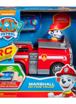 Masinuta cu telecomanda si figurina, Paw Patrol, Marshall Fire Truck, 20120362