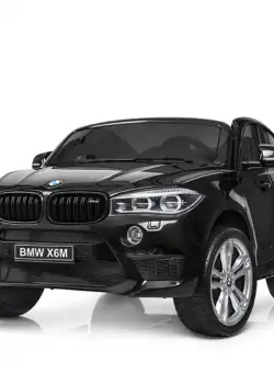 Masinuta electrica BMW X6 M XXL Black cu doua locuri si roti de cauciuc
