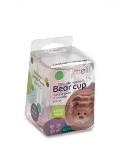 Pahar copii design interior urs Melii 145 ml roz