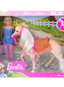 Papusa cu cal Barbie Pets