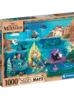 Puzzle 1000 piese Clementoni Disney Story Maps Little Mermaid