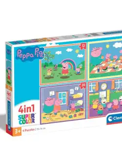 Puzzle 4 in 1 Clementoni Supercolor Peppa Pig 21516