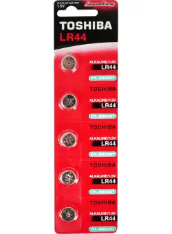 Set 5 baterii alcaline Toshiba, tip AG13/LR44
