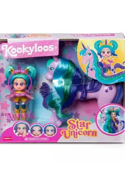 Set de joaca cu papusa Kookyloos, Aurora si Star Unicorn 